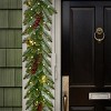 National Tree Company Pre-Lit Artificial Christmas Garland, Green, Dunhill Fir, With Pine Cones, Frosted Branches, Berry Clusters, Plug In,9 Feet - image 2 of 3