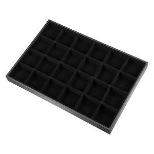 Unique Bargains 24 Grid Jewelry Tray Stackable Tray Showcase for Rings Earrings Necklace Bracelet Pendants 1 Pc - 1 of 4