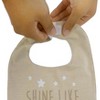 Neat Solutions Girl Aspirational Sayings Printed Water-Resistant Lined Infant Bib Set - 5pk - 4 of 4
