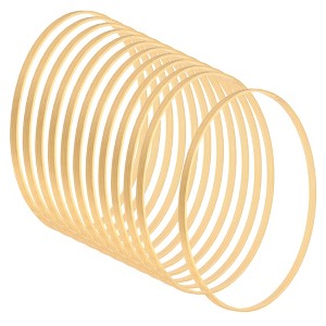 Unique Bargains Bamboo Handmade DIY Craft Wedding Dream Catcher Floral Hoops 12 Pcs - 1 of 3
