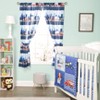 Everyday Kids Rescue Fire and Police Drapes Themed Bedroom Décor with Trucks and Cars; 4-Pc Kid Curtains with 2 Tiebacks - 3 of 4