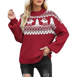 Zeagoo Sweaters for Women Fall Fashion 2025 Trendy Long Sleeve Turtleneck Pullover Lantern Knit Sweater Tops - 1 of 4