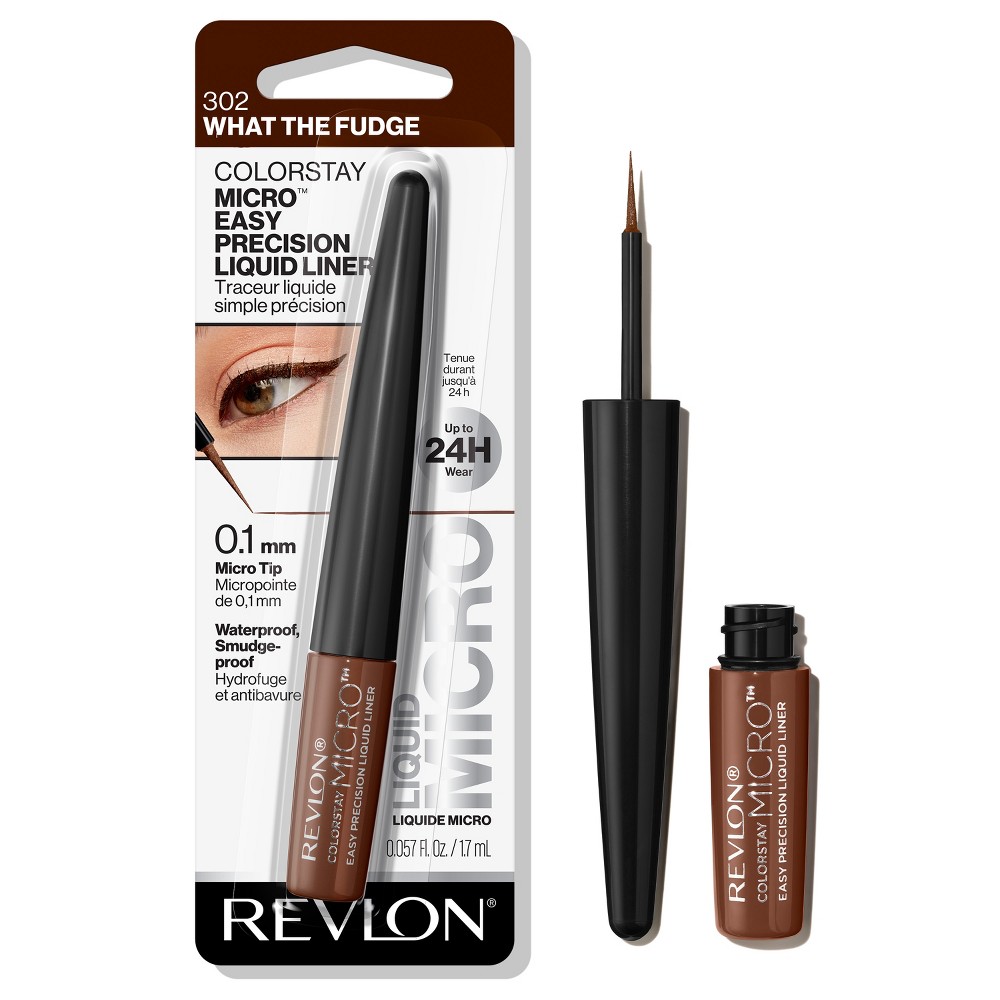 Photos - Other Cosmetics Revlon Colorstay Micro Liquid Waterproof Eyeliner - What The Fudge - 0.057 