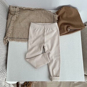 MyKids-USA Baby Solid Color Soft Cotton Elastic Warm Quality Leggings - 1 of 4