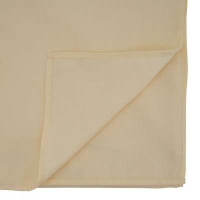 Ivory Polyester Rectangular Everyday Tablecloth 90" x 108"