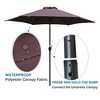 Vynxaria 9FT Chocolate Patio Umbrella - Durable, Waterproof & Adjustable Shade Solution - 4 of 4