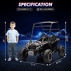 24V Kids UTV Off-Road, 4x4 Electric Truck w/Sunshade, Remote, LED Lights, Shock Absorber, Horn & Music Player - 2 of 4