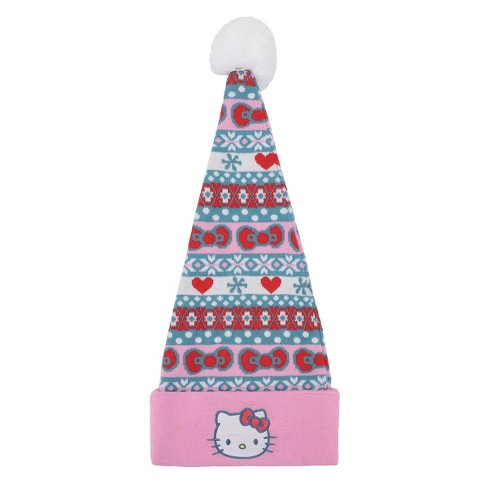 Hello Kitty Holiday Pattern Santa Hat - image 1 of 4