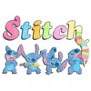 Girl's Lilo & Stitch Colorful Action Poses Stitch T-Shirt - 2 of 4