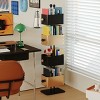 Vynxaria Box Bookshelf (Black & Red): Compact Corner Shelf, Multifunctional Bedside/Living Room Storage Rack - 3 of 4