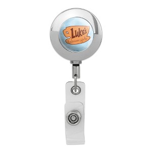 Gilmore Girls Luke's Diner Metal Chrome Badge ID Card Holder Clip - 1 of 3