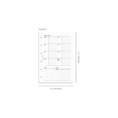 Cloth & Paper Weekly Admin Planner Inserts Monday Start