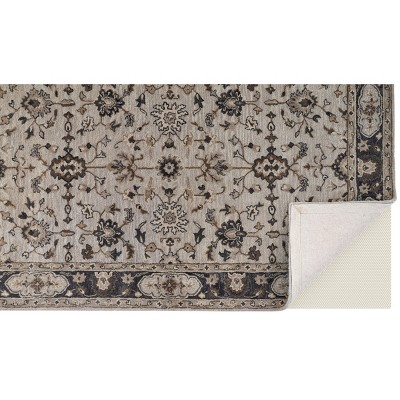 Eaton Traditional Gray and Taupe Hand-Tufted Wool Area Rug 8' x 11'