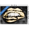 Trends International Reinders: Glam - Gold Lips Unframed Wall Poster Print Clear Push Pins Bundle 22.375" x 34" - 3 of 4