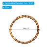 Unique Bargains Bamboo Polished Handmade Supplies Round Purse Handles 4 Pcs - 2 of 4