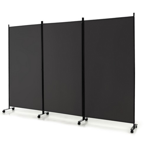 Costway 3-panel Folding Room Divider 6ft Rolling Privacy Screen ...