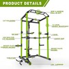 Naysaye Exercise Trainers Power Cage Adjustable with Pullup and Squat Rack 1000LBS Capacity for Home Gym and Living Room, Black and Green, 55"*43"*86" - 2 of 4
