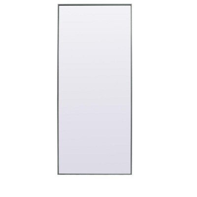 Elegant Lighting Metal Frame Rectangle Full Length Mirror 30x72 Inch in Silver