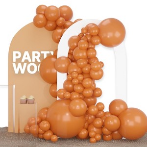 PartyWoo Balloons Burnt Orange Terracotta 36 18 12 10 5 Inch 100 pcs - 1 of 4