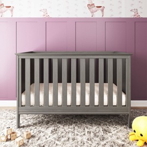 Child Craft Atwood 3-in-1 Convertible Crib, Converts to Day Bed, Toddler Bed, 3 Mattress Positions, Non-Toxic, Baby Safe Finish (Lunar Gray) - 1 of 4
