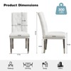 PAGED Modern Dining Chairs Set of 2 Chenille Upholstered Dining Room Chairs with Stainless Steel Legs and S-Shaped Springs for Kitchen - 2 of 4