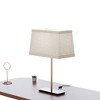 Infibrite 24" Classic Square Table Lamp with Textured Shade E26 Bulb Compatible Timeless Appeal: Linen Shade, ETL Listed, No Tools Assembly - 2 of 4