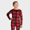 Kids' 2pc Long Sleeve Holiday Snuggly Soft Pajama Set - Cat & Jack™ - 3 of 4