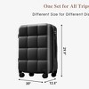 BEAFUP 4-Piece Hard Shell Luggage Set with Spinner Wheels and USB Port - 20",Expandable ABS Durable with Travel Bag,Cup Holder - 3 of 4