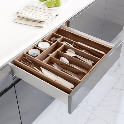 Seville Classics 9-Piece Acacia Wood Pantry Kitchen Storage Organizer Box Set — фото 5