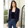 WhizMax Women's Business Casual Blazer 3/4 Sleeve Dressy Open Front Work Office Cardigan Cropped Suit Jacket - 3 of 4