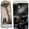 Arched Full Length Mirror 59 inchx 19 inch Floor Mirror Freestanding Black Bedroom Living Room Cloakroom Full Body Mirror with Stand - 4 of 4