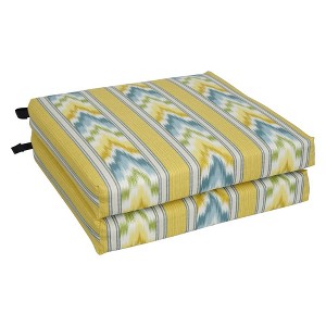 Blazing Needles, 20-inch by 19-inch Patterned Outdoor Chair Cushions (Set of 4) - 1 of 2