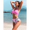AI'MAGE Womens High Waisted Bikini Sets Tummy Control Swimsuits Two Piece Swim Suits 2025 Crisscross Tie Back Bathing Suits - 2 of 3