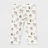Toddler Girls' Adaptive 2pk Halloween Capri's - Cat & Jack™ Lavender/Cream - 2 of 3