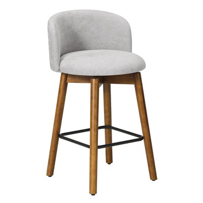 WestinTrends Soho Modern Chenille Upholstered 26" Counter Height Swivel Bar Stool