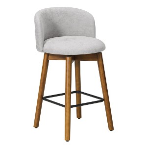 WestinTrends Soho Modern Chenille Upholstered 26" Counter Height Swivel Bar Stool - 1 of 4