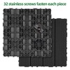 Cesicia 9 Pcs 11.8" x 11.8" heavy-duty & recyclable Wood-Plastic DIY Interlocking Deck Tiles, for Outdoor and Indoor Use, Waterproof - 4 of 4