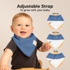 8pk Organic Baby Bandana Bibs, Baby Drool Bibs for Baby Boy, Girl, Baby Bibs for Infant, Newborn - 3 of 4