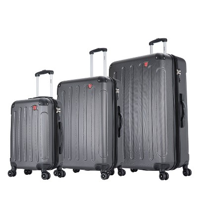 DUKAP Intely Smart 3pc Hardside Luggage Set with Integrated Weight Scale and USB Port - Gray