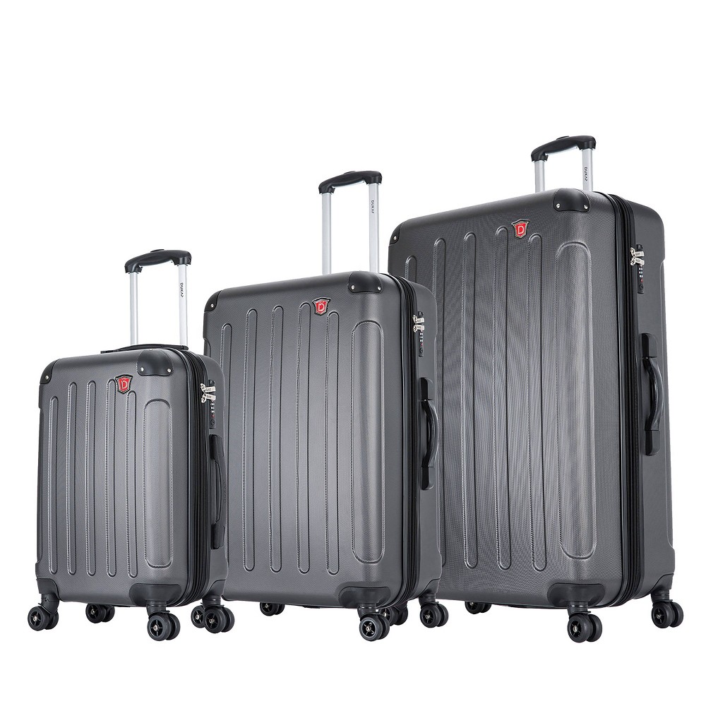 Photos - Luggage Dukap Intely Smart 3pc Hardside Checked  Set with Integrated Weight 
