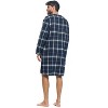 Ashford & Brooks Mens Flannel Plaid Long Sleep Shirt Henley Nightshirt - 3 of 4