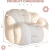 MAXYOYO Bean Bag Chair, Floral Shape Ultra Soft Faux Fur Petal Back Sofa for Adults - 3 of 4