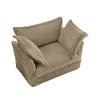 Ridstar Modern Single Sofa with 1 Big Back Cushion and 2 Big Toss Pillows For Living Room & Bedroom-Light Green - 3 of 4