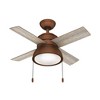 Hunter Fans 36" Loki Lighted Ceiling Fan Weathered Copper Finish with Reversible Barnwood/Bleached Grey Pine Blades - 4 of 4