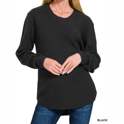Women's Riley Round Neck Sweater - ZENANA