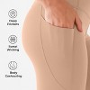 Women's High Waist Leggings with Side Pockets , Soft Stretch, Moisture Wicking, Polyester Spandex Women Activewear by Lux Decor Apparel - 4 of 4