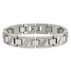 Black Bow Jewelry Men's Stainless Steel and Diamond 8.5 Inch Bracelet - 3 of 4