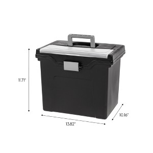 IRIS USA Portable Letter Size File Box with Handle for Hanging Folders - 1 of 4