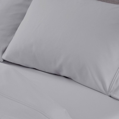 Twin Light Grey Cotton Bamboo Hyper-Cotton Sheet Set