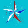 Men's Design By Humans American Flag Nautical Star - Grunge By Mel00 T-Shirt - 2 of 3